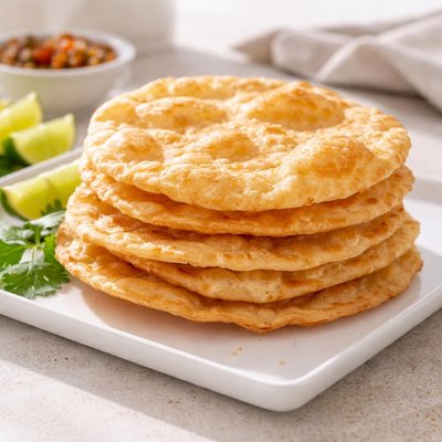 Fried flour tortilla