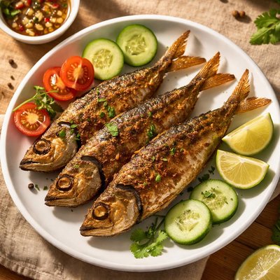 Fried galonggong fish