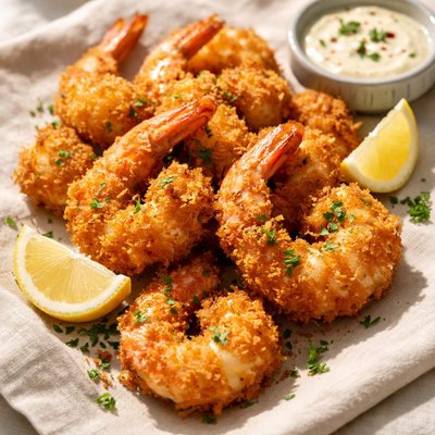Fried giant shrimp