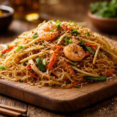 Fried glass noodles