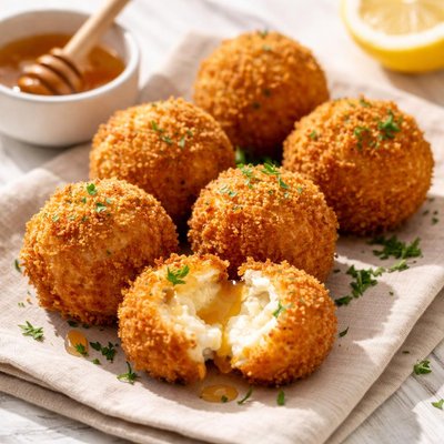 Fried goat cheese ball