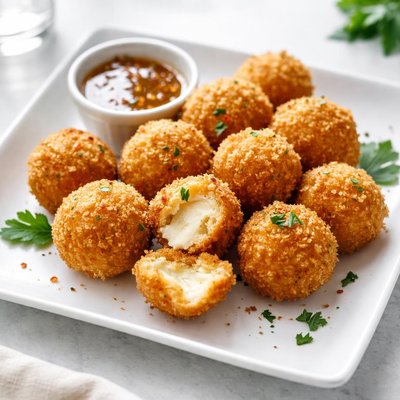 Fried goat cheese balls