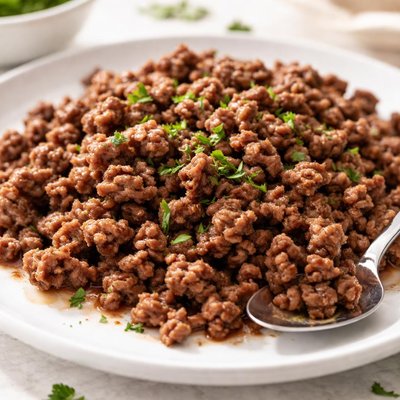 Fried ground beef