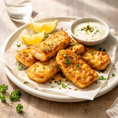 Fried haloumi cheese