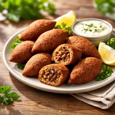 Fried kibbeh with meat