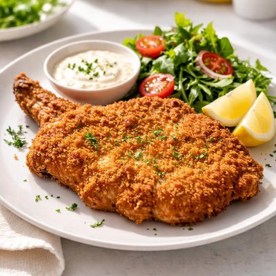 Fried lamb snitchell