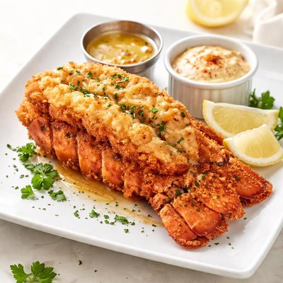Fried lobster tail