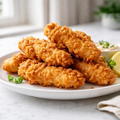 Fried meat in batter