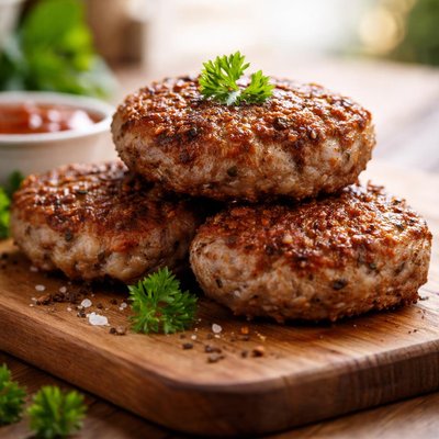 Fried minced meat patty