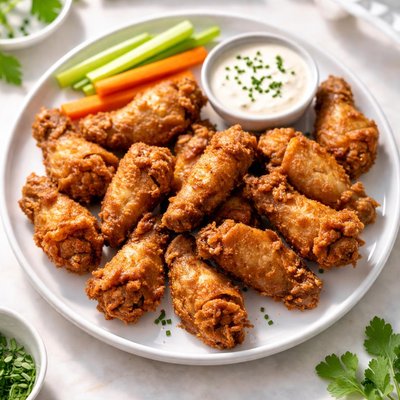 Fried naked chicken wings