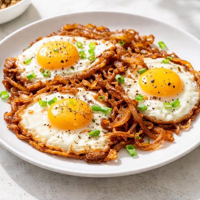 Fried onion egg