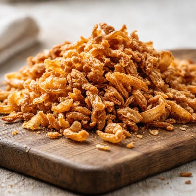 Fried onion pieces