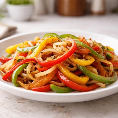 Fried onions and peppers