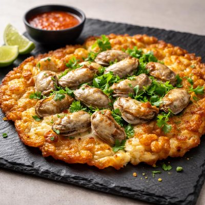 Fried oyster omelette