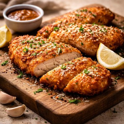 Fried parmesan chicken