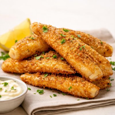 Fried perch fillets