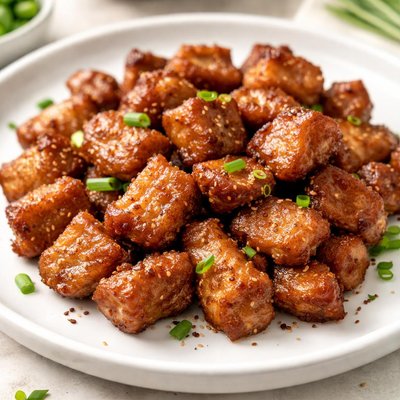 Fried pork pieces
