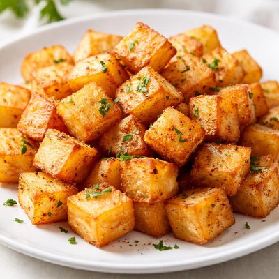 Fried potato cubes