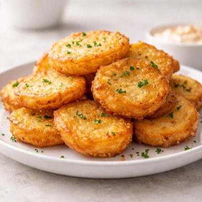 Fried potato scallops