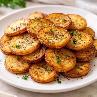 Fried potato slices