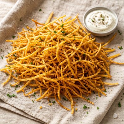 Fried potato strings