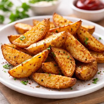 Fried potato wedge