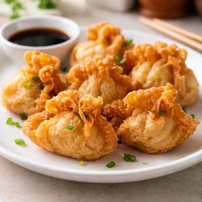 Fried prawn dumpling