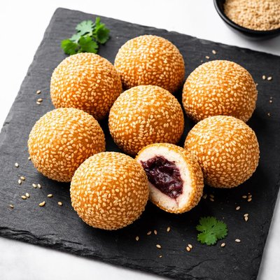 Fried red bean sesame ball