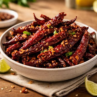Fried red chilies