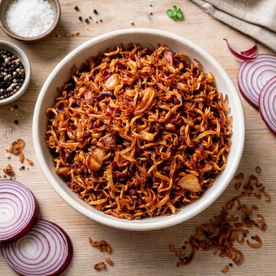 Fried red onions
