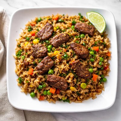 Fried rice beef