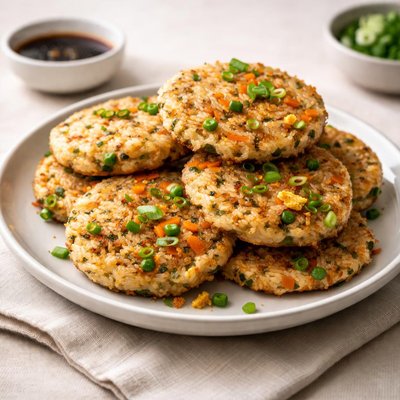Fried rice pancakes