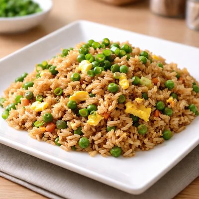 Fried rice with egg and green onions