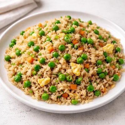 Fried rice with peas