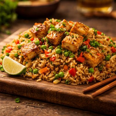 Fried rice with tofu