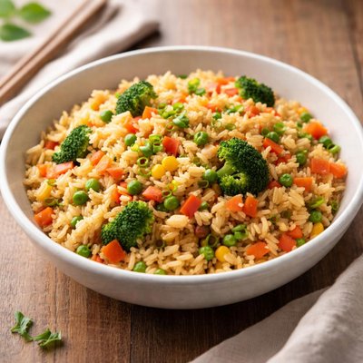 Fried rice with vegetable