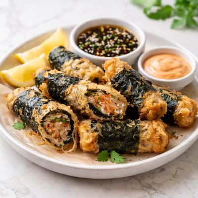Fried seaweed rolls