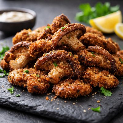 Fried shiitake mushrooms
