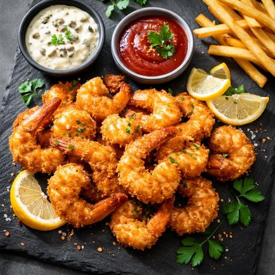 Fried shrimp platter
