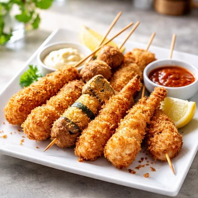 Fried skewers