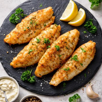 Fried snapper fillets