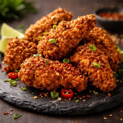 Fried spicy chicken