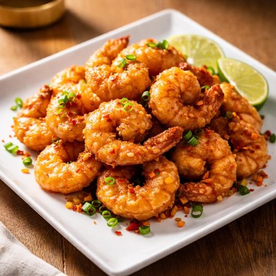 Fried spicy shrimp