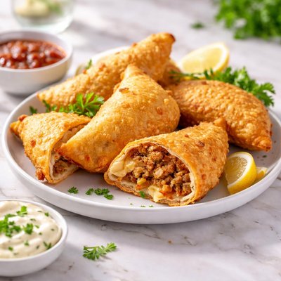 Fried stuffed pastry