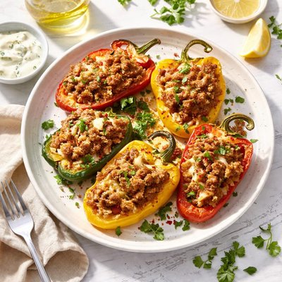Fried stuffed pepper