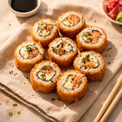 Fried sushi rolls