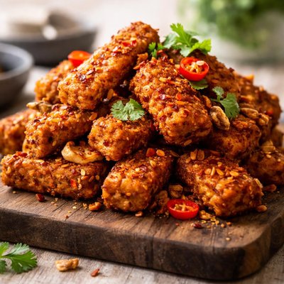 Fried tempeh with spices