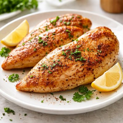 Fried thin chicken breast