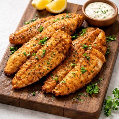 Fried tilapia filet