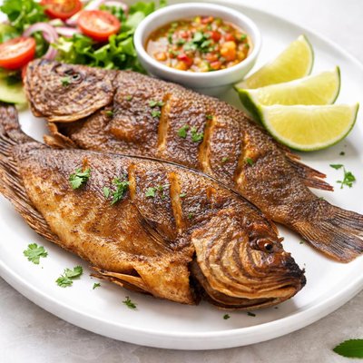 Fried tilapia fish
